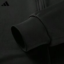 Adidas M Q3 男士针织运动套装，立领运动夹克和运动裤，2 件套 - 黑色 - 查看 11