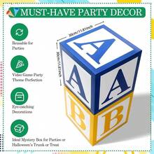 AFYPRTY 3Pcs Back To School ABC/123 Balloon Boxes Birthday Party Decoration Classroom Decor Rainbow Congrats Graduation Party Supplies - Box - View 5