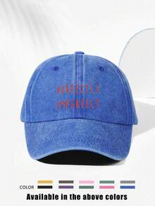 1pc Y2K Ski Hat Unisex Printed PERFECTLYIMPERFECT Washed Baseball Cap Suitable For Daily Outdoor Travel Sun Protection Wear - Baseball Cap - View 16