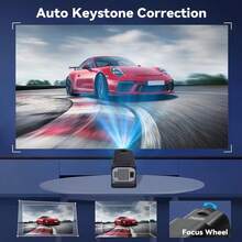 Hy320Mini Portable Smart Projector, Supports Wifi 6, Built-In Speaker, Adjustable Projection Angle Up To 180°. High Resolution, Suitable For Office Presentations, High-Quality Lens, Loved By Movie Enthusiasts, Upgraded Mini Portable Projector - Black - View 7