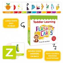 60pcs Toddler Flash Cards Set, Includes Letters, Colors, Shapes And Numbers, Suitable For 1-4 Years Old, Double-Sided Printing, Can Be Used For Learning Numbers, Number Cards And More. This Product Is Also Suitable For Children Learning And Is An Ideal Choice For Baby Teething. - Multicolor - View 9