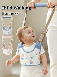 Multi-Gear Adjustable Baby Walking Harness, Anti-Fall Toddler Traction Strap, Infant Walking Support Belt, Outdoor Toddler Leash, Segmented Buckle Design, Fits Different Body Types, Lightweight And Burden-Free, Essential Accessory For Indoor Standing Practice And Outdoor Walking Assistance - Multicolor - View 2