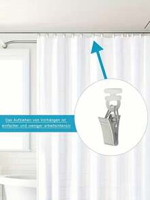 30pcs Metal Curtain Clips With Nylon Rollers, Curtain Gliders, Plastic Slider Clips, Track Hardware Clips, Suitable For Curtain Rails, Shower Curtains, Door Curtains - Multicolor - View 3
