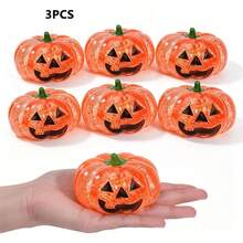 3 Peças Brinquedos de Apertar de Abóbora de Halloween, Design Realista, Brinquedos Macios de Halloween Amados pelas Crianças, Perfeitos como Lembrancinhas de Festa Infantil, Recheios de Sacolas de Presentes de Aniversário, Prêmios de Sala de Aula, Recheios de Caixas de Doces de Halloween, Prêmios de Carnaval e Presentes de Volta às Aulas - Multicolorido - Visão 7