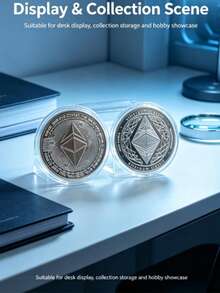 Ethereum Classic Gold Plated Commemorative Coin, Metal Crypto Collectible Token, Suitable As A Memorial Gift For Coin Collectors - Multicolor - View 6