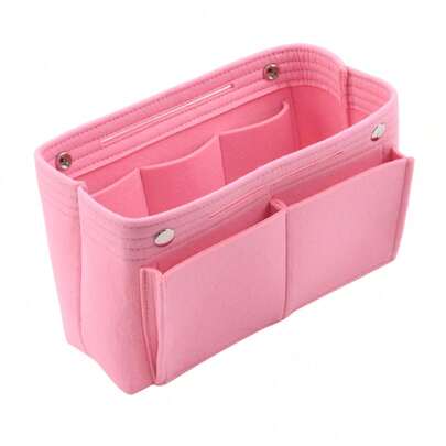 XD 1 buah Tas Organizer Kosmetik Berbahan Felt, Cocok untuk Tas Tangan, Tas Perjalanan, Tas Rias Portabel, Muat Berbagai Ukuran Tas, Dapat Menyimpan Perlengkapan Sekolah, Hadiah untuk Guru, Aksesoris Guru untuk Kembali ke Sekolah