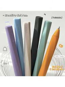1pc/Box Creative Twist Neutral Pen 0.5mm Black Ink Soft Touch Writing Pen Office Supplies - A - View 3