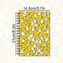 1pc A5 Cute Animal Cartoon Duck Pattern Spiral Notebook 25 Sheets (50 Pages). Suitable For Pet Lovers Diary, Or As A Gift For Friends, Colleagues, Or Women, As Well As For Personal Use. - Rectangle - View 2