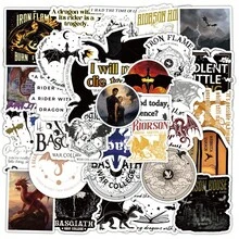50 PCS Fourth Wing Stickers Waterproof Dragon Rider Stickers For Water Bottle Laptop Phone Skateboard Luggage Helmet, Large Vinyl Stickers For Adults Teens Dragon Book Lovers, Car Decals - 1 Set - View 7