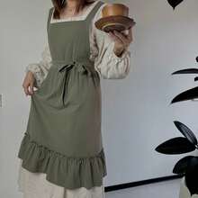 1pc Minimalist French Retro Artistic Style Apron, Suitable For Florists And Baristas, All-Season, Can Be Used For Home Kitchen, Outdoor Camping And Picnics. - Multicolor - View 17