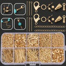 500pcs/Box DIY Jewelry Findings Set Including Jump Rings, Positioning Beads, Lobster Claws, Crimp Ends, 7-Segment Chains, Seed Beads, Teardrop Pendants, 9-Pin Hooks, Flat Pins, Bead Pins, Suitable For DIY Bracelets, Necklaces, Accessories, Open Connectors, Keychains, Bag Charms, Jewelry Making Materials - Accessory Set - View 8