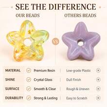 1000pcs 7mm Dual-Color Acrylic Flower Beads, Handmade DIY Jewelry Making Bracelet Necklace Pendant Accessories Semi-Finished Materials - Acrylic Flower Beads - View 5