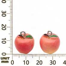 2/10pcs 3D Resin Fruit Charms Simulation Blueberry Apple Pear Mango Tomato Persimmon Pendant For DIY Bracelet Necklace Earring Jewelry Making Findings - Multicolor - View 14