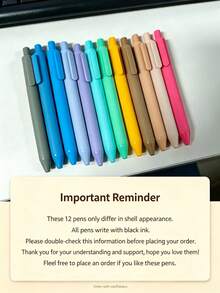 Retractable Gel Ink Pen Set, Smooth Writing, Soft Colors, Office Supplies, Diary, Learning Stationery, Gift, Aesthetic Design - A - View 6