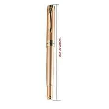 Pulpen Ballpoint Logam Emas Klasik/Isi Ulang yang Dapat Diganti 0,5mm/Pulpen Tanda Tangan Bisnis/Pulpen Hadiah Kantor/Cocok untuk Pria dan Wanita dengan Tulisan Halus/Cocok untuk Kantor, Sekolah, Siswa dan Guru untuk Berlatih Menulis - Pena - View 7
