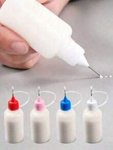 1/3pcs 30ml Empty Glue Bottles With Precision Needle Tip Applicator, Refillable Liquid Dispensing Dropper, Easy Squeeze, Suitable For Paper Craft DIY Handmade School - Multicolor - View 4