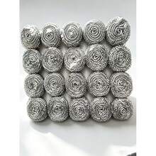 Stainless Steel Wire Scrubbing Balls [20pcs] Kitchen Dishwashing Pot Cleaning Supplies - 20Pcs - View 5