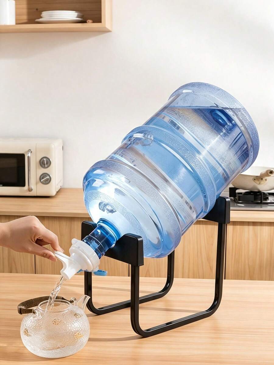 1PC U‑Shaped Water Jug Stand Holder, Carbon‑Steel Anti‑Slip Water Bottle Dispenser Rack, Stable Desktop Water Bucket Support For Home Office Kitchen Counter Use - Multicolor - View 1
