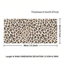 1pc Leopard Print Leather Mouse Pad Extra Long Non-Slip Waterproof Leather Desk Pad Office Gameing Table Mat Back To School, Creative Mousepad For Office Gaming Working - View 12