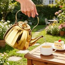 Stainless Steel Handle Kettle, Multifunctional With Filter, Thickened Body, Suitable For Hotel, Restaurant, Home And Outdoor Use, Perfect For Brewing Tea, Compatible With Induction Cooktop - Multicolor - View 2