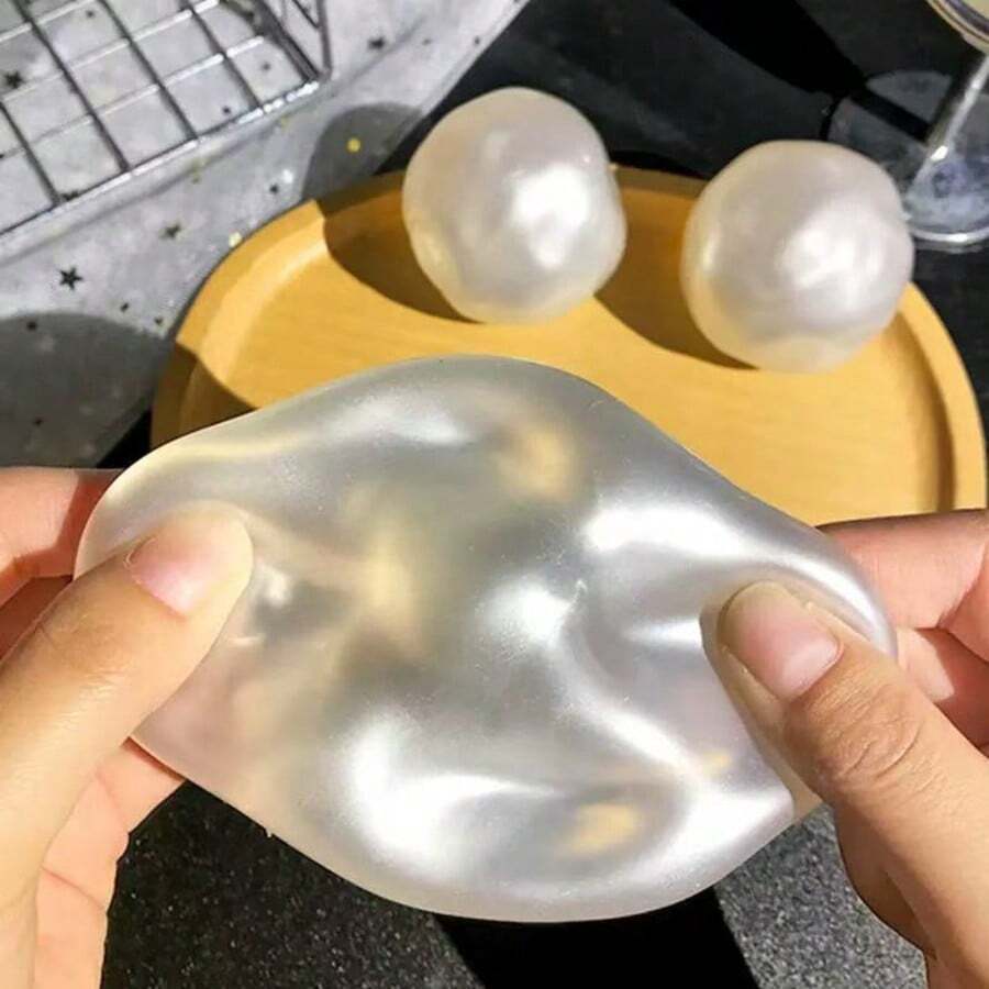 1 pieza Juguete antiestrés de aceite de coco perlado hecho a mano, pelota de descompresión tipo plastilina, juguete de tacto suave sin rebote, producto de caliente transfronteriza - Multicolor - Ver 1