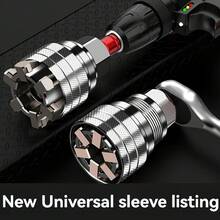 Professional Adjustable Socket Wrench Set, Durable Metal Material With Baked Finish, Industrial Grade Tools, Effortless Disassembly Of Bolts And Nuts, Suitable For Enthusiasts And Professional Mechanics - A - View 6