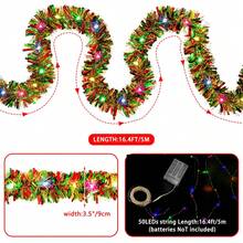 5m 50 LED Battery Operated Colorful String Lights, Suitable For Birthday, Wedding, Party Decoration, Christmas, Christmas Tree, Halloween Decoration, Indoor String Lights - Battery Box Color Stripes - View 5
