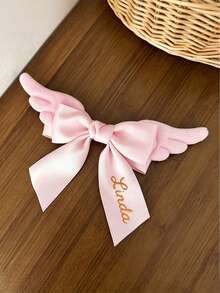 Personalized Custom Bow Hair Clips, White Ink Heat Transfer Hair Clips, Stylish And Elegant Hair Accessories, Personalized Gifts - Multicolor - View 4