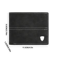 1pc New Men's Wallet, Fashionable Retro Multi-Functional Handheld Wallet, Youth Student Versatile Multi-Slot Card Holder, Fashion Design, Mini Wallet, PU Small Wallet, Lightweight Practical Business Commute, Men's Gift - Multicolor - View 11
