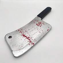 Halloween Prank Realistic Plastic Blood Knife, Bloody Sharp Knife Cosplay Prop Curved Blade Ghost Festival Toy, Halloween Costume, Prank Toy, Holiday Gift, Halloween Gift, Party - Multicolor - View 7