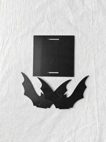 1pc Halloween Black Bat Shaped Acrylic Napkin Holder, Halloween Theme Desktop Tissue Box, Suitable For Dining Table, Party And Gothic Home Decor - Multicolor - View 8