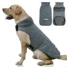 Metglad Quilted Dog Winter Coat, Cold‑Resistant Pet Jacket With Storage Pocket, Reflective Adjustable Cold‑Weather Dog Snow Suit, Indoor & Outdoor Wear For Small, Medium & Large Dogs - Grey - View 10