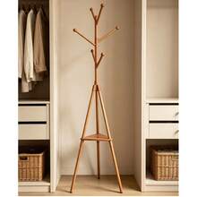 7‑Hook Freestanding Coat Hanger With Bottom Tray, 360° Rotatable Tripod Clothes Rack, Stable Tri‑Leg Coat Stand For Bedroom Living Room Entryway - A - View 6