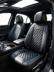Fundas universales para asientos de coche de PU, acolchadas con diamantes antideslizantes, juego de 5 asientos o delantero, accesorios de protección interior de fácil instalación para sedanes, SUVs y camiones - A - Ver 10