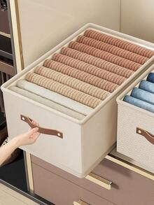 Kotak Penyimpanan Pakaian yang Dapat Ditumpuk dengan Pegangan, Kotak Penyimpanan Lipat untuk Pria dan Wanita, Tas Penyimpanan Kapasitas Besar, Pengatur Lemari, Dekorasi Rumah, Pengatur Penyimpanan, Mobil, Perjalanan, Asrama, Kamar Mandi, Apartemen, Perlengkapan Kembali ke Sekolah, Aksesoris - MultiWarna - View 9