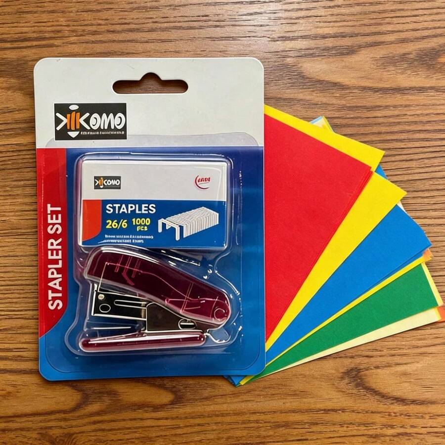 Stapler & Staples - Red - View 1