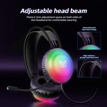 ONIKUMA New Over-Ear Full Audio Gaming Headset - Computer Headset - Flexible Microphone Button Control Gaming Headset - Computer Gaming Headset - Supports Movies - Games - Anime - Cartoon Multiple Devices - View 7