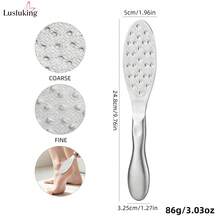 LUSLUKING Stainless Steel Foot File, Dual-Sided Callus Remover For Feet, Professional Pedicure Foot Scrubber, Coarse & Fine Heel File, Easy To Clean, Washable & Reusable For Smooth Soft Fee - Multicolor - View 10