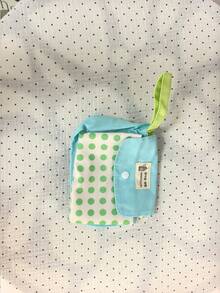 Japanese & Korean Style Niche Double-Layer Cute Color-Block Polka Dot Card Holder Coin Purse Small Pouch Fresh Portable Storage Bag High Aesthetic - Green - View 3