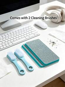 Glass Scale Magic Scrubber And Cleaning Brushes, Home Bathroom Mirror Shower Room Tile Strong Scale Removal Stain Removal Artifact Multi-Functional Window Glass Cleaning Tool - One Size Fits All - View 1