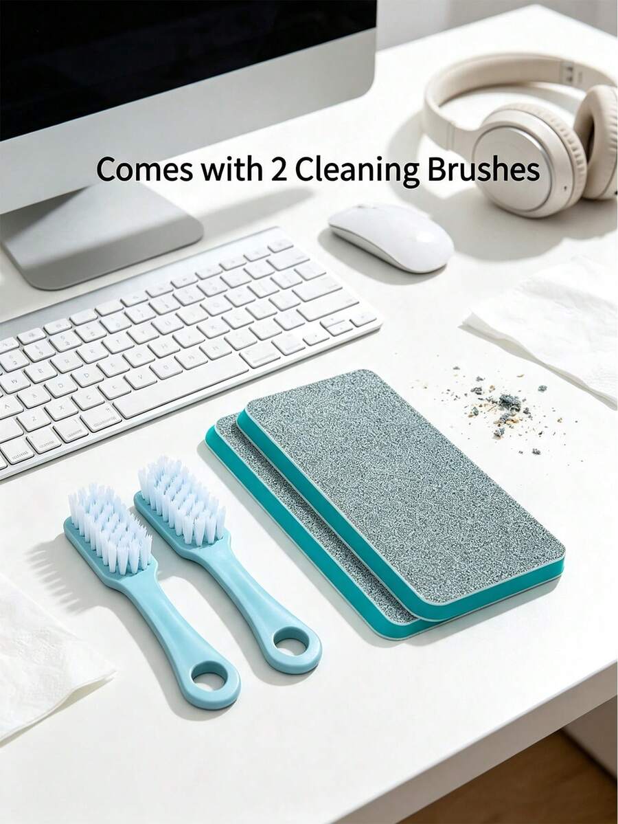 Glass Scale Magic Scrubber And Cleaning Brushes, Home Bathroom Mirror Shower Room Tile Strong Scale Removal Stain Removal Artifact Multi-Functional Window Glass Cleaning Tool - One Size Fits All - View 1