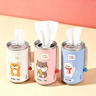 30/120pcs (30pcs/Can) Cartoon Style Canned Wet Wipes, Creative Portable Mini 30-Count, Cute Beverage Can Shaped Disposable Cleaning Wipes, Multiple Styles Available, For Removing Clothing Stains
