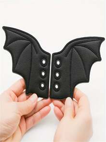 1 Pair Black Bat Wing Boots Decoration - Multicolor - View 4