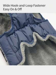Winter Warm Dog Vest, Fleece Lined Adjustable Pet Coat With Chest Strap Holes, Suitable For Small, Medium And Large Dogs, Cold-Proof Snow Gear - Navy Blue - View 6