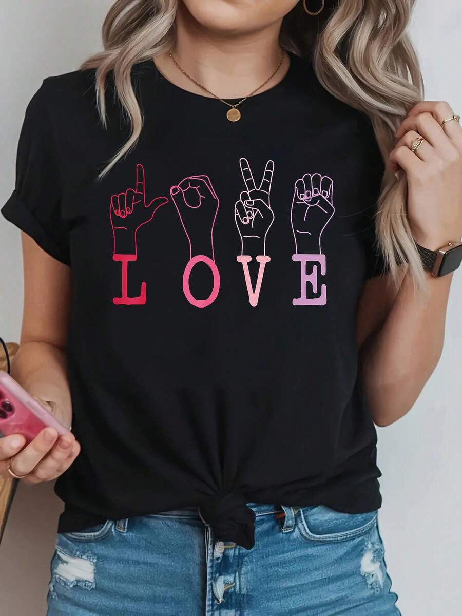 Women T-Shirts - 黑色 - 查看 1