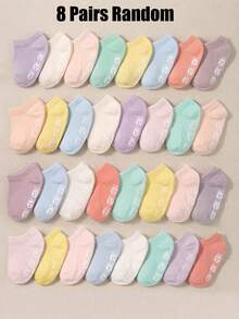 8/16/24 Pairs Random Color Baby Socks, Toddler Fall Halloween Socks, Baby Essentials Newborn, Anti-Slip Dot Grip Infant Toddler Walking Socks - Multicolor - View 18