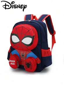 Back To School Disney Spider-Man & Cartoon Print Lightweight Backpack For Boys And Girls, School Bag (Real Product Image Available For Reference) - Multicolor - View 7