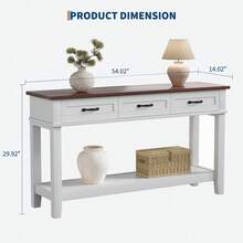 Sofa & Console Tables - Brown-white - View 2