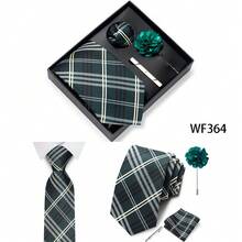 AlanKing Paisley Pattern Design Men's Tie Set Gift Box, Contrasting Color Combination Emphasizing Unrestrained Style, Perfect For Parties And Casual Holidays - Multicolor - View 5