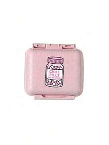 Mini 6-Compartment Portable Pill Box, Medicine Storage Box, Travel Pill Case, 6-Compartment Small Pill Box With Pill Box Pattern, Sealed Pill Storage Box, 6-Day Weekly Storage Box, First Travel Pill Storage Box, Daily Vitamin Pill Box, Pocket Pill Storage Box, Charming Storage Box, Home Essential, Travel Essential - Multicolor - View 14